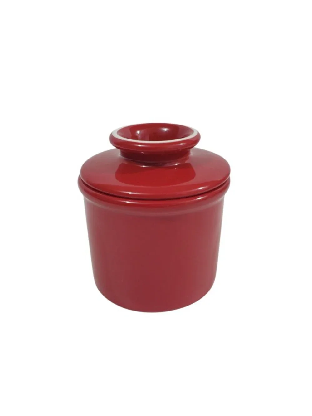 NOS The Original Butter Bell Crock Red Ceramic Butter Keeper by L. Tremain 2006